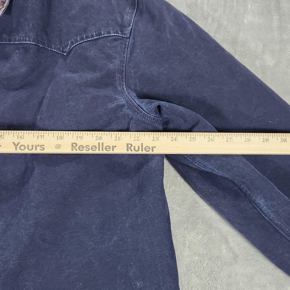 Vintage Carhartt Jacket Mens Large Blue Blanket Lined Chore Work Coat C52 MDT - Picture 12 of 14